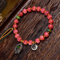 Tibetan camel bone bracelet with full blood dyeing for strength and courage