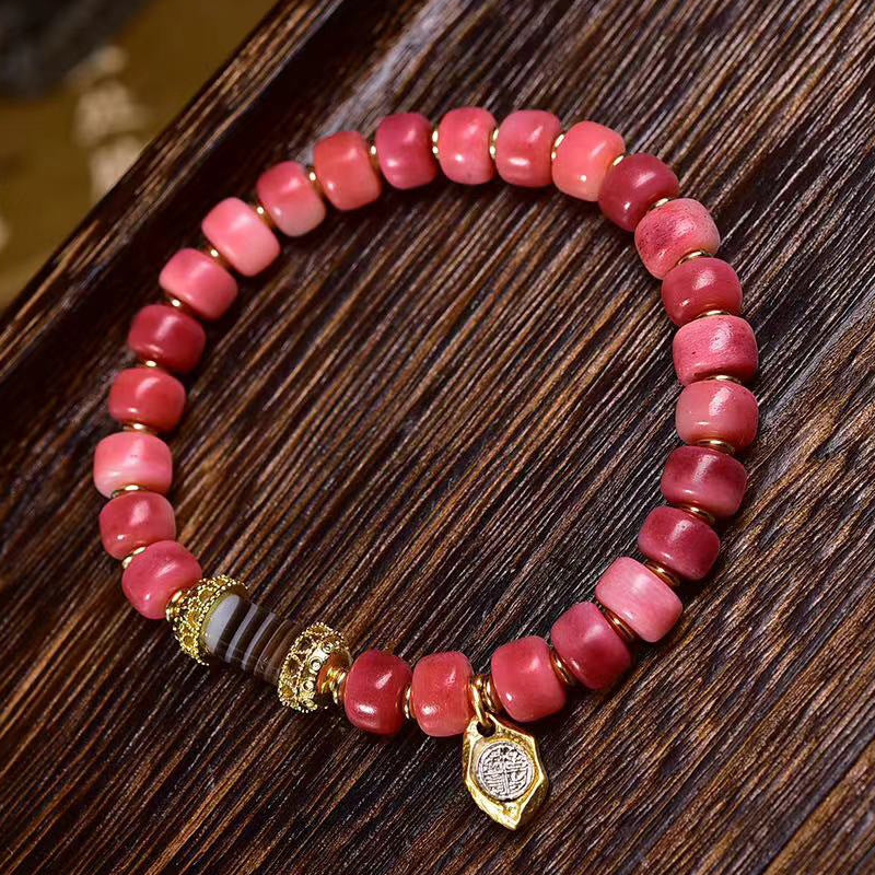 Full Blood Camel Bone Tibetan Bracelet Handmade for Inner Strength & Spiritual Protection