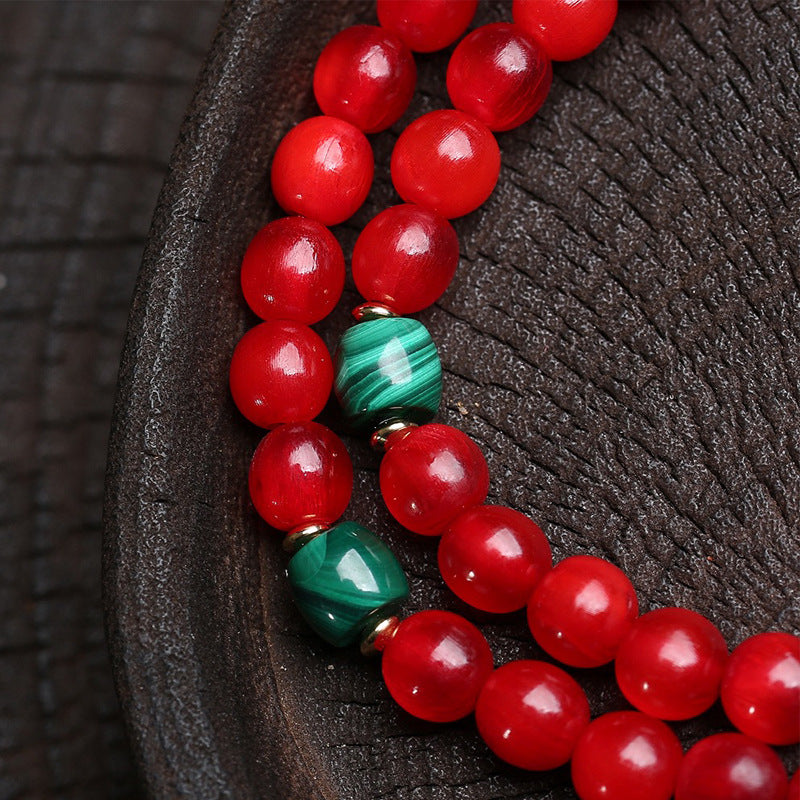 Handcrafted 108 Mala Beads | Natural Red Agate | Spiritual Protection & Meditation Jewelry
