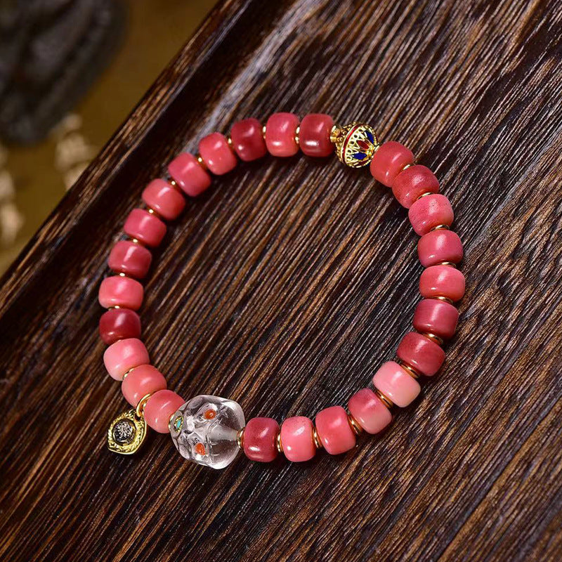 Full Blood Camel Bone Tibetan Bracelet Handmade for Inner Strength & Spiritual Protection