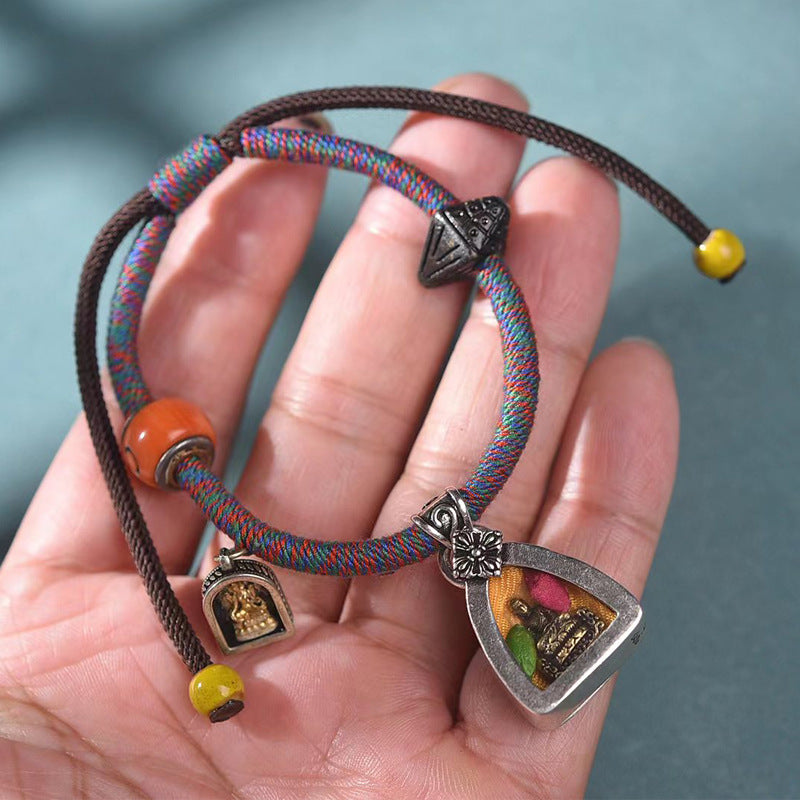 Handwoven Medicine Buddha Mala Bracelet for Healing & Protection