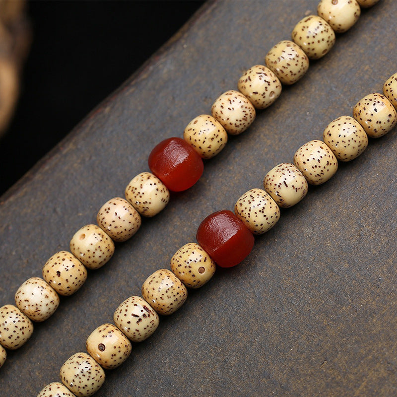 Handmade Tibetan Bodhi Seed Mala Necklace with Spiritual Cultural Meaning