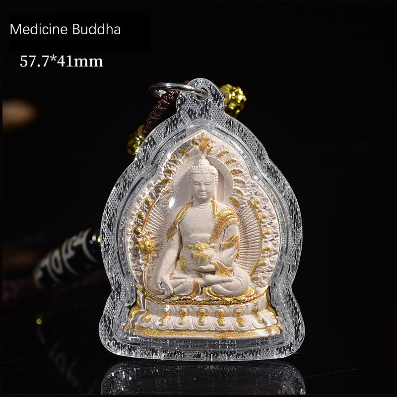 Thousand-Armed Chenrezig Pendant — Handmade Tibetan Buddhist Amulet