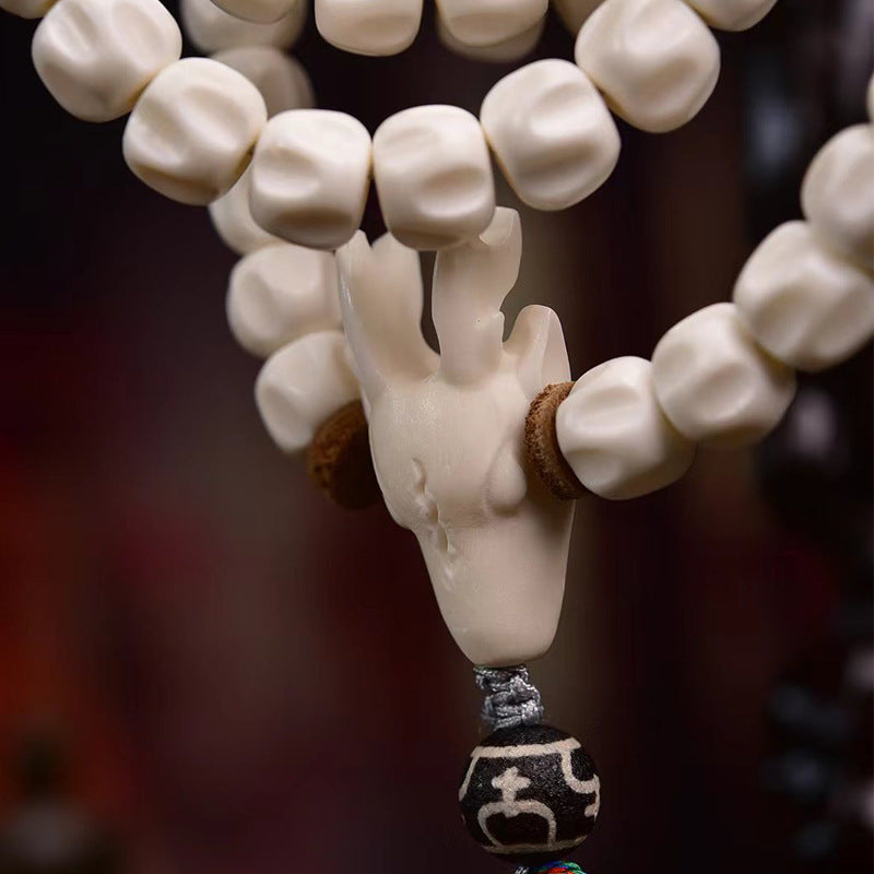 Natural bodhi seed mala beads bracelet for spiritual protection