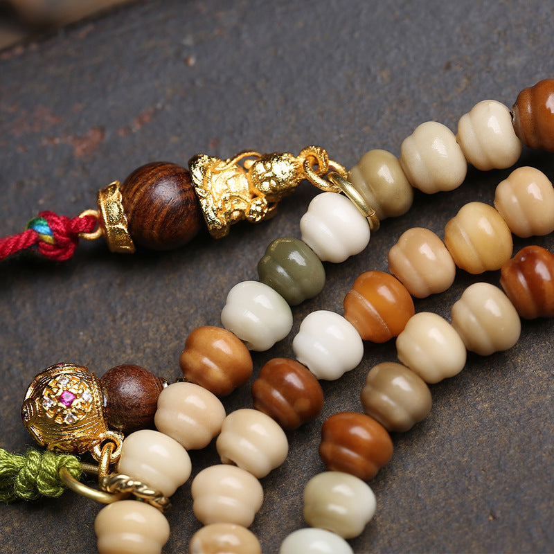 Tibetan Style 108 Bead Bodhi Seed Mala with Handwoven Tassel
