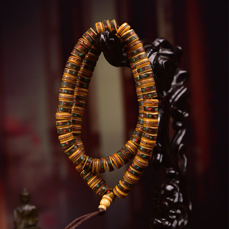 Vintage Yak Bone Mala for Meditation Practice