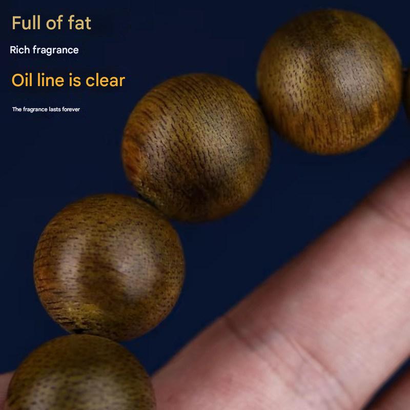 Agarwood Mala 108 Beads | Premium Oud Wood Prayer Beads for Meditation