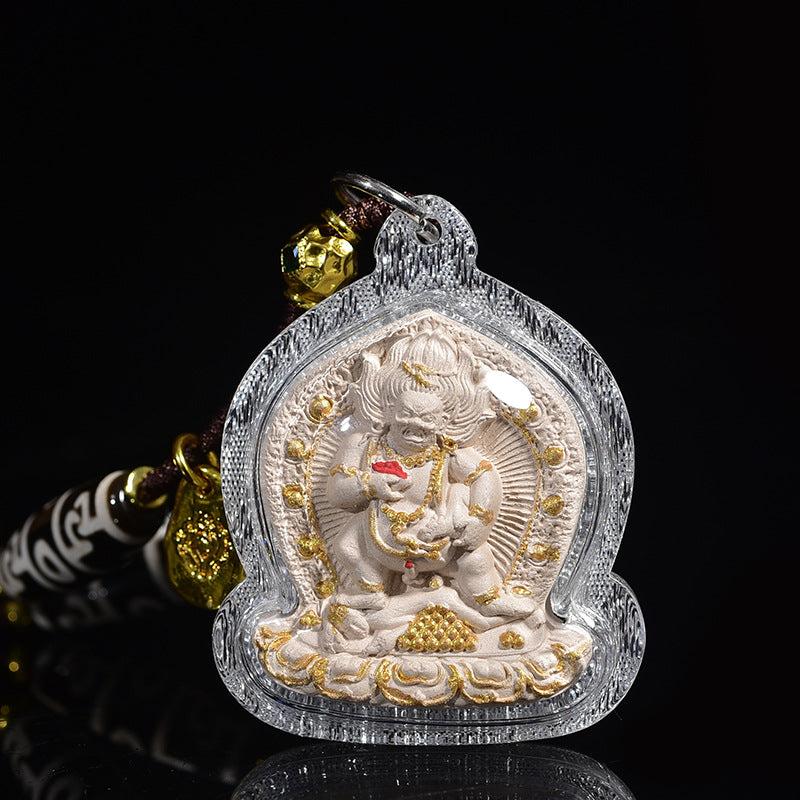 Thousand-Armed Chenrezig Pendant — Handmade Tibetan Buddhist Amulet