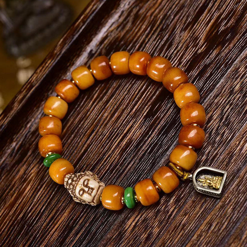 Yak Bone Tibetan Bracelet | Formless Buddha Mala for Mindfulness