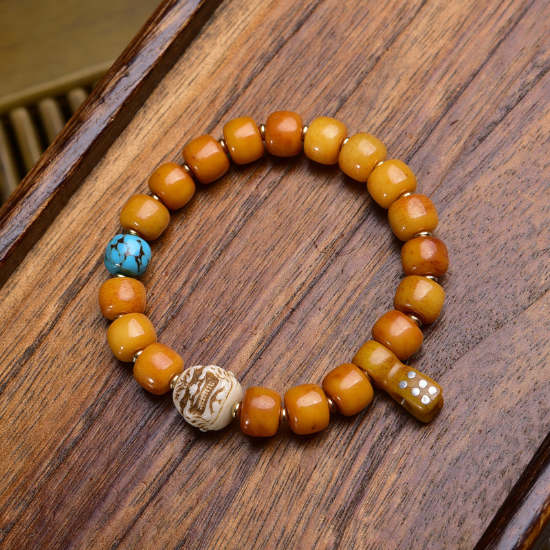 Yak Bone Tibetan Bracelet | Formless Buddha Mala for Mindfulness