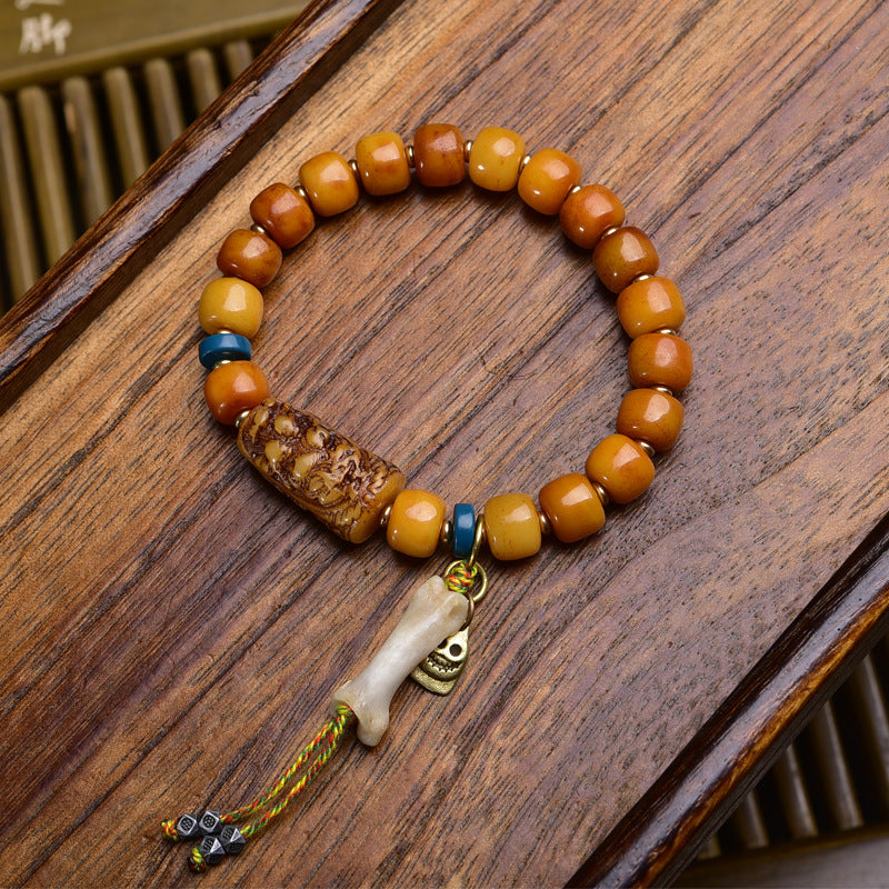 Yak Bone Tibetan Bracelet | Formless Buddha Mala for Mindfulness