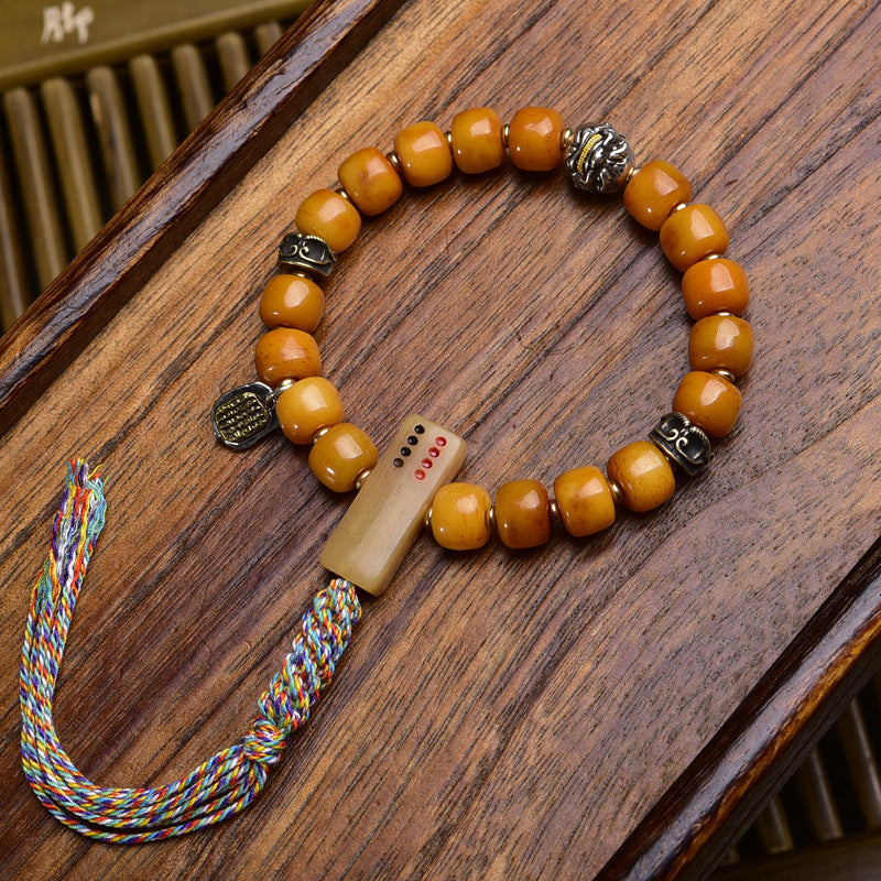 Yak Bone Tibetan Bracelet | Formless Buddha Mala for Mindfulness