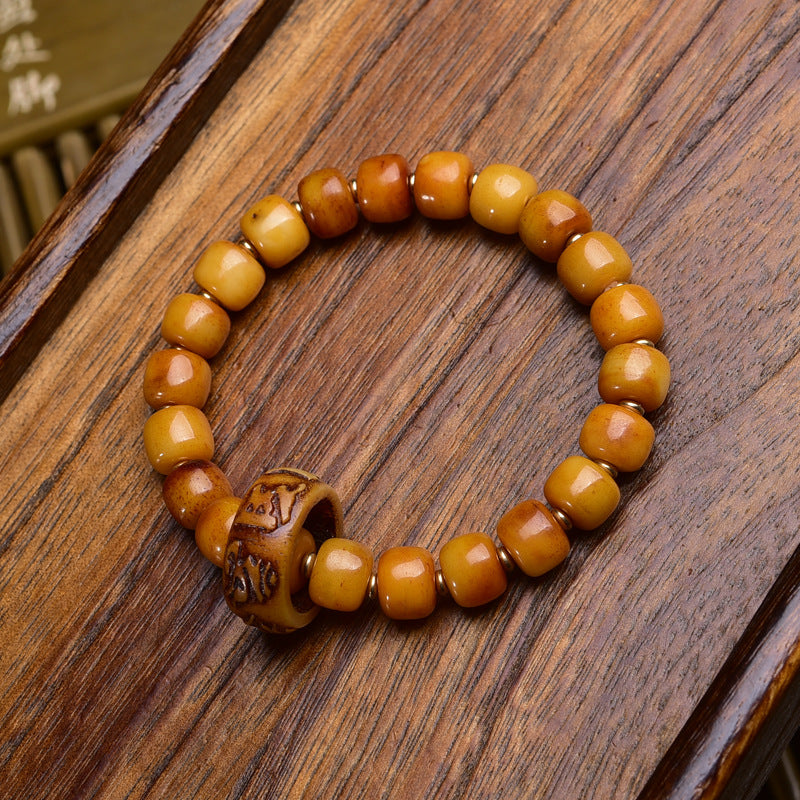Yak Bone Tibetan Bracelet | Formless Buddha Mala for Mindfulness