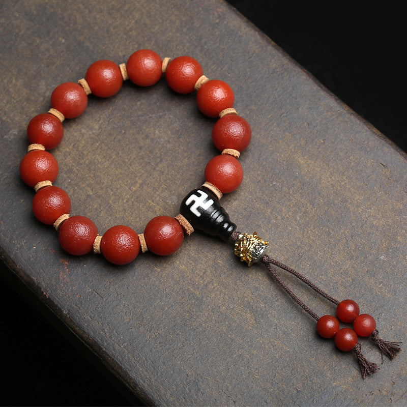 Authentic Tibetan Red Agate Single Wrap Bracelet – Hand-Selected Stones for Vitality & Grounding Energy
