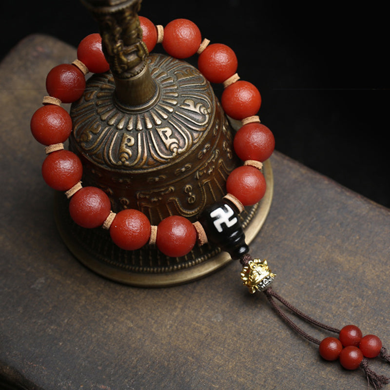 Authentic Tibetan Red Agate Single Wrap Bracelet – Hand-Selected Stones for Vitality & Grounding Energy